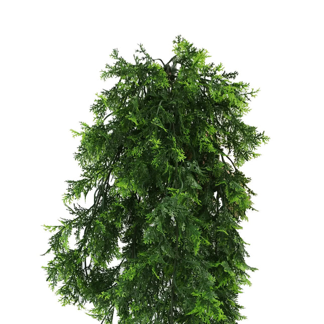Artificial Mossy Hanging Cedar Vine Garland Bush UV Resistant and Fire Rated 22cm x 76cm - Petal & Stem