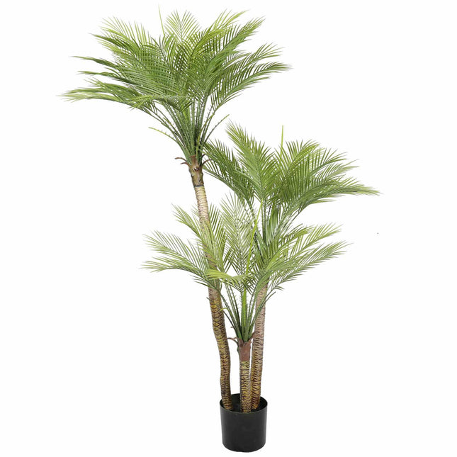 Artificial Parlour Palm Tree 180cm Multi Trunk UV Resistant - Petal & Stem