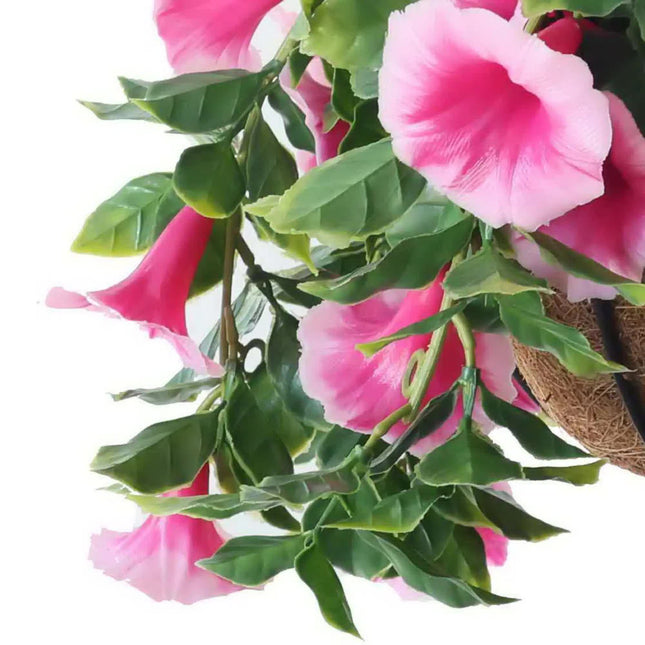 Artificial Petunia Hanging Basket UV Resistant 28cm - Petal & Stem