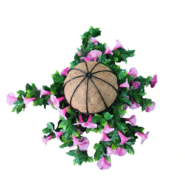 Artificial Petunia Hanging Basket UV Resistant 28cm - Petal & Stem