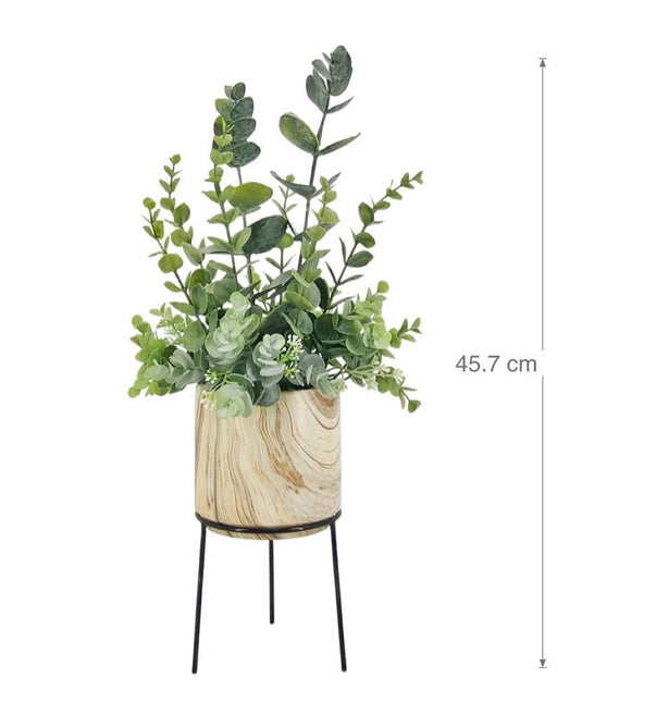 Artificial Plant in Ceramic Pot w Stand 45cm - Petal & Stem