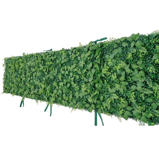 Artificial Plant Wall, 4 PCS 61 x 243.8 cm Artificial Boxwood Panels, Sun Protection Greenery Backdrop - Petal & Stem