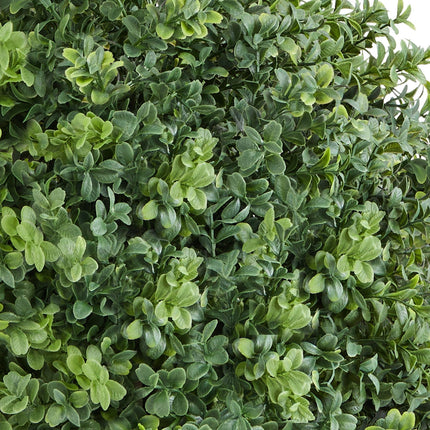 Artificial Topiary Boxwood Trees with Ground Spike, 2 Set 559mm Faux Shrubs & Bushes Potted Plants, Fake Silk Tree - Petal & Stem