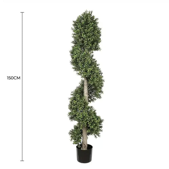 Artificial Topiary Spiral Tree 150cm UV Resistant - Petal & Stem