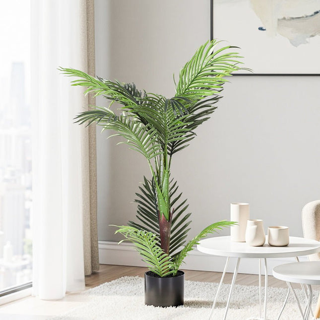 Artiss 100cm Artificial Palm Tree Faux Trees Indoor Decor Artificial Plants Lifelike Plant - Petal & Stem