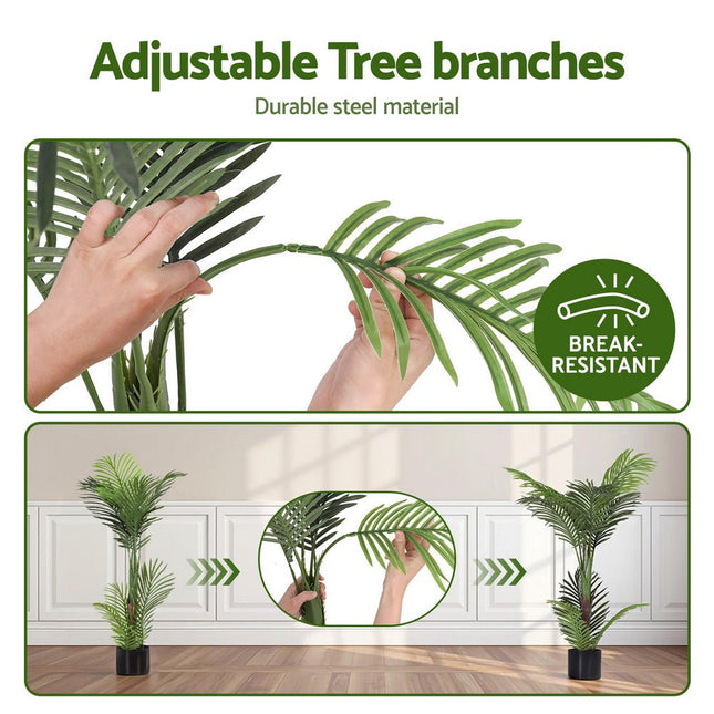 Artiss 100cm Artificial Palm Tree Faux Trees Indoor Decor Artificial Plants Lifelike Plant - Petal & Stem