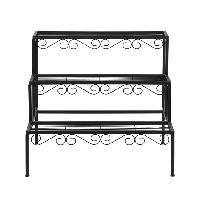 Artiss Plant Stand 3 Tier Metal Corner Plant Shelf Multiple Flower Holder Rack - Petal & Stem