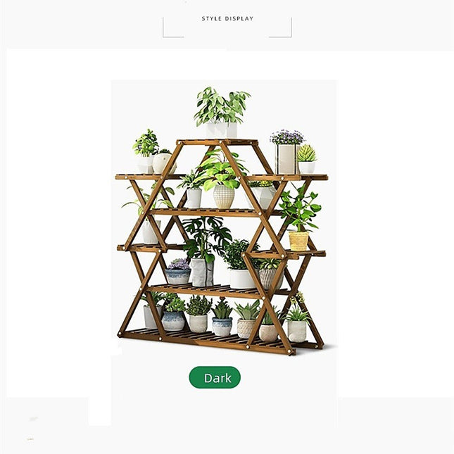 Bamboo Multilayer Flower Plant Bonsai Rack Shelf Stand Porch Lawn Patio - Petal & Stem