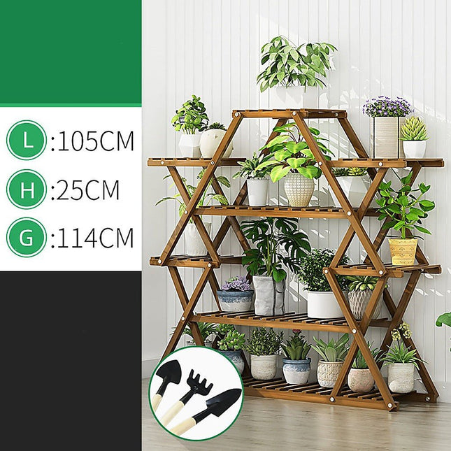 Bamboo Multilayer Flower Plant Bonsai Rack Shelf Stand Porch Lawn Patio - Petal & Stem