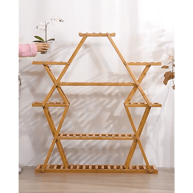 Bamboo Multilayer Flower Plant Bonsai Rack Shelf Stand Porch Lawn Patio - Petal & Stem