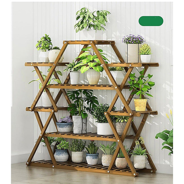 Bamboo Multilayer Flower Plant Bonsai Rack Shelf Stand Porch Lawn Patio - Petal & Stem