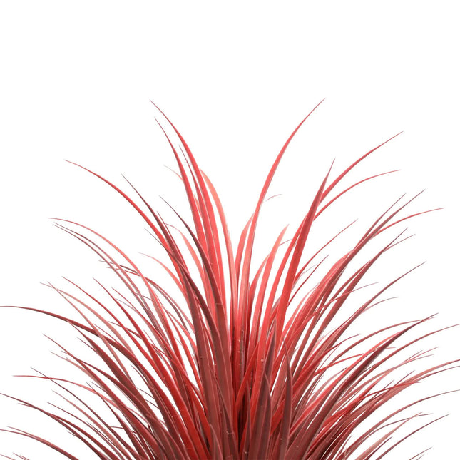 Burgundy Potted Artificial Long Grass (Yucca Grass) 115cm UV Resistant - Petal & Stem