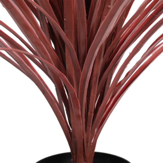 Burgundy Potted Artificial Long Grass (Yucca Grass) 115cm UV Resistant - Petal & Stem