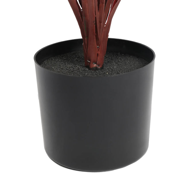 Burgundy Potted Artificial Long Grass (Yucca Grass) 115cm UV Resistant - Petal & Stem
