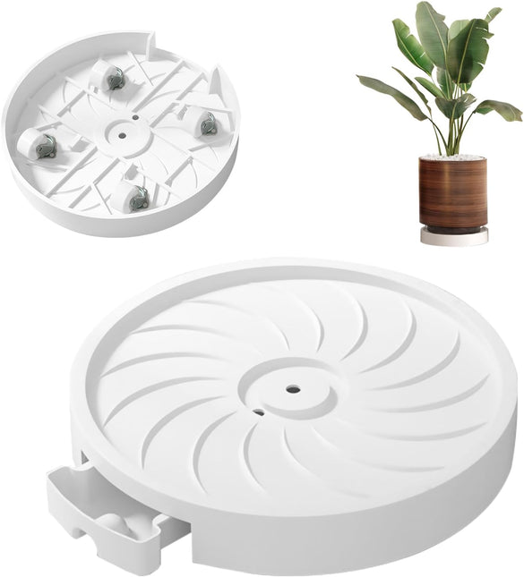 CARLA HOME 2 Pack Rolling Plant Stand with 360¬∞ Wheels for Indoor Pots (26 cm) - Petal & Stem