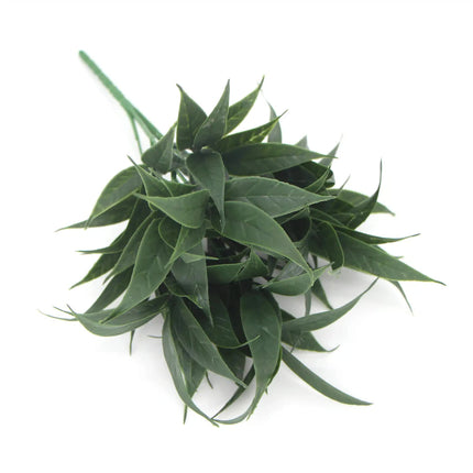 Dark Green Tipped Willow Oak Stem UV Resistant 30cm - Petal & Stem