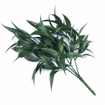 Dark Green Tipped Willow Oak Stem UV Resistant 30cm - Petal & Stem