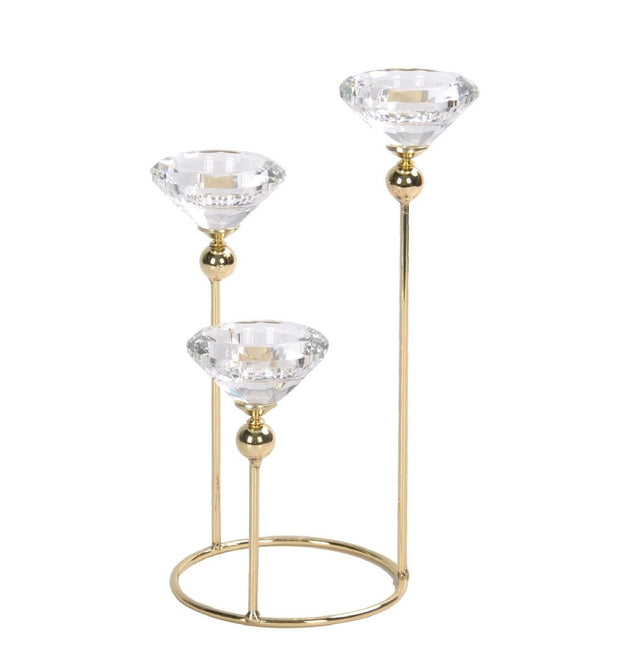 Diamond Shape Tealight Candle Holder 25cm - Petal & Stem