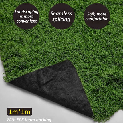 DIY artificial moss lawn Dark Green Filamentous Moss 1000g (Bulk) - Petal & Stem