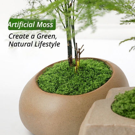 DIY artificial moss lawn Dark Green Filamentous Moss 1000g (Bulk) - Petal & Stem