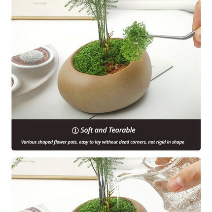 DIY artificial moss lawn Dark Green Filamentous Moss 1000g (Bulk) - Petal & Stem