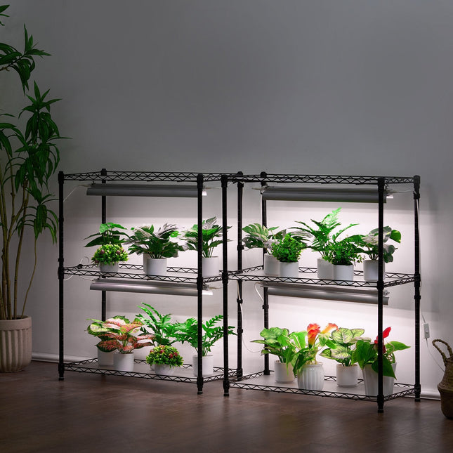 DIY Plant Stand with Grow Lights 6 Tiers 192W 70.9" Tall Plant Grow Shelf - Petal & Stem