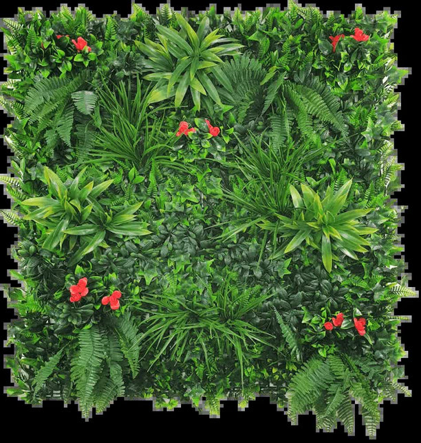Elegant Red Rose Vertical Garden / Green Wall UV Resistant Sample - Petal & Stem