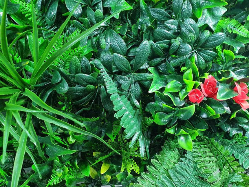 Elegant Red Rose Vertical Garden / Green Wall UV Resistant Sample - Petal & Stem