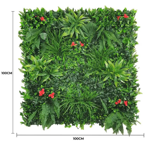 Elegant Red Rose Vertical Garden / Green Wall UV Resistant Sample - Petal & Stem