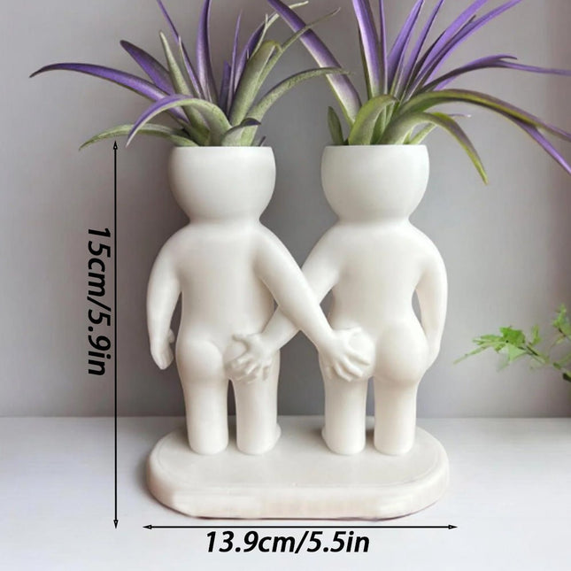 Funny Couple Air Plant Holder Cheeky Anniversary Gift - Petal & Stem