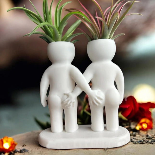 Funny Couple Air Plant Holder Cheeky Anniversary Gift - Petal & Stem