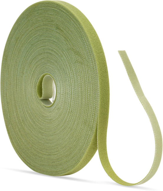 Garden Ties Plant Tape Ties Nylon Plant Tape Strap 65.6 Feet Plant Support Tape Reusable Garden Tape Army Green - Petal & Stem