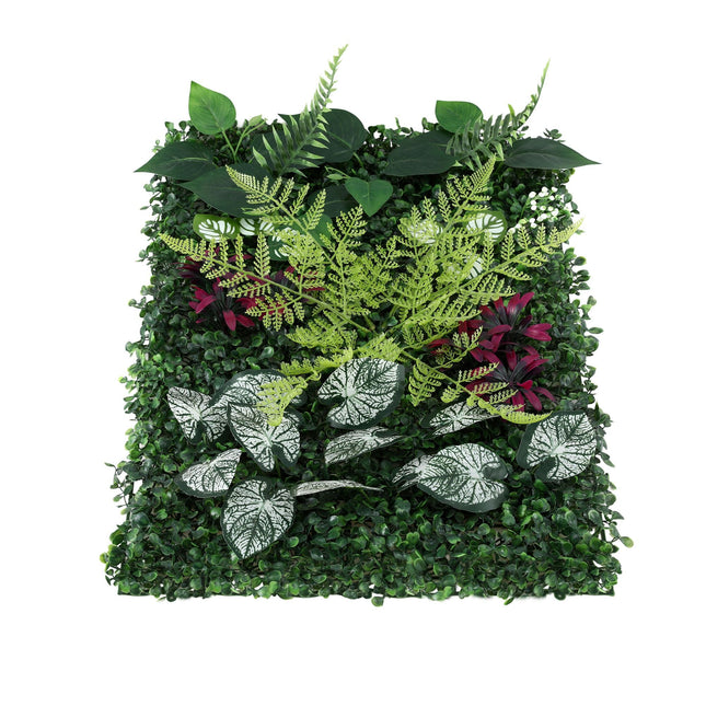 Gardeon 4PCS Artificial Plant Wall Panels 40X60CM Boxwood Panel Flower Backdrop Backyard Green Decor - Petal & Stem