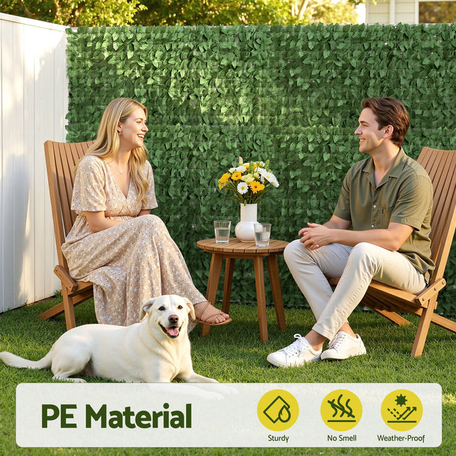 Gardeon Artificial Ivy Privacy Fence Screen Greenery Backdrop Panel for Balcony Patio Garden - Petal & Stem