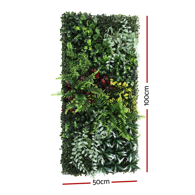 Gardeon Artificial Plant Wall Panels 50X100CM Boxwood Panel Hedge Grass Backdrop Backyard Green Decor - Petal & Stem
