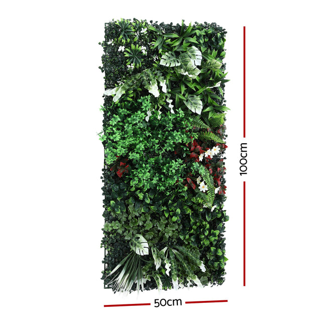 Gardeon Artificial Plant Wall Panels 50X100CM Boxwood Panel Hedge Grass Backdrop Green Decor Backyard - Petal & Stem