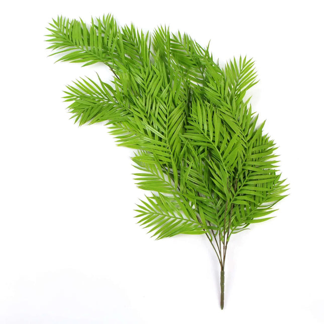 Hanging Fresh Green Bamboo Leaf Fern UV Resistant 80cm - Petal & Stem