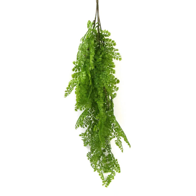 Hanging Native Green Dense Maiden Hair Fern Bush UV Resistant 80cm - Petal & Stem