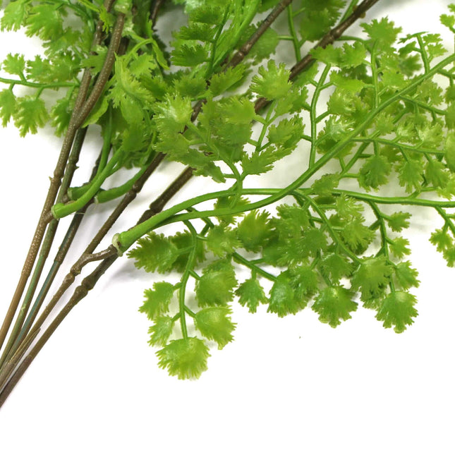 Hanging Native Green Dense Maiden Hair Fern Bush UV Resistant 80cm - Petal & Stem