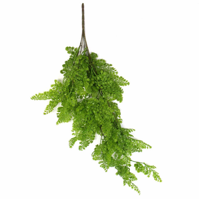 Hanging Native Green Dense Maiden Hair Fern Bush UV Resistant 80cm - Petal & Stem