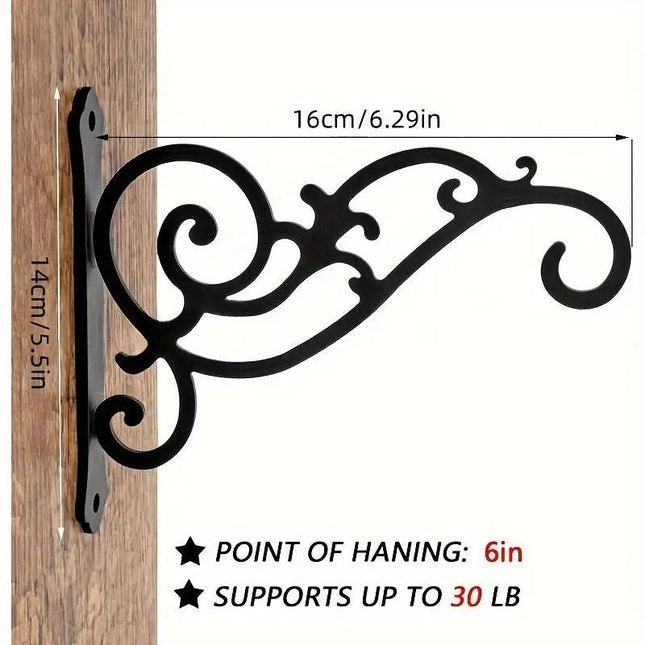 Hanging Plant Holder Iron Hooks Outdoor Planter Hanger Garden Decoration Hooks - Petal & Stem