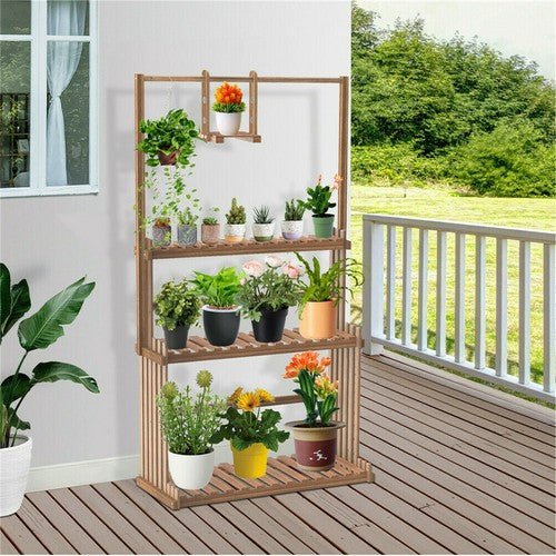 Heavy Duty Hanging Plant Stand with Multiple Pot Shelves - Petal & Stem