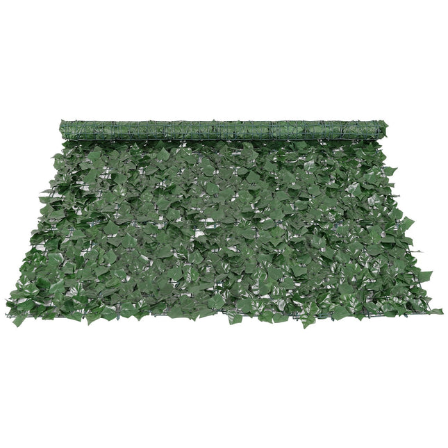 Ivy Privacy Fence, 1500 x 2490 mm Artificial Green Wall Screen, Greenery Ivy Fence with Strengthened Joint, - Petal & Stem