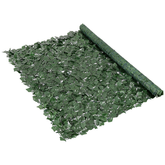 Ivy Privacy Fence, 1500 x 2490 mm Artificial Green Wall Screen, Greenery Ivy Fence with Strengthened Joint, - Petal & Stem