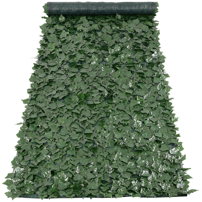 Ivy Privacy Fence, 39 x 158in Artificial Green Wall Screen, Greenery Ivy Fence with Mesh Cloth Backing and Strengthened Joint, Faux Hedges Vine Leaf Decoration for Outdoor Garden, Yard, Balcony - Petal & Stem