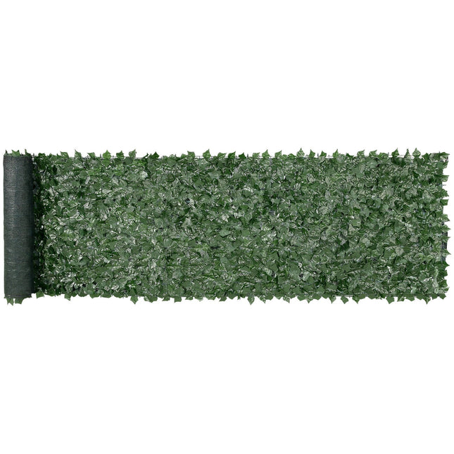 Ivy Privacy Fence, 39 x 158in Artificial Green Wall Screen, Greenery Ivy Fence with Mesh Cloth Backing and Strengthened Joint, Faux Hedges Vine Leaf Decoration for Outdoor Garden, Yard, Balcony - Petal & Stem