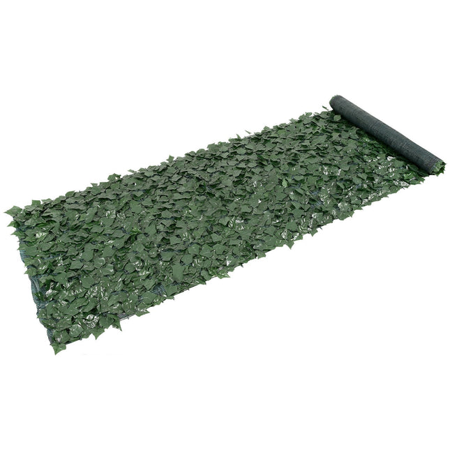 Ivy Privacy Fence, 39 x 158in Artificial Green Wall Screen, Greenery Ivy Fence with Mesh Cloth Backing and Strengthened Joint, Faux Hedges Vine Leaf Decoration for Outdoor Garden, Yard, Balcony - Petal & Stem