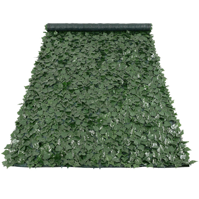 Ivy Privacy Fence, 59 x 158in Artificial Green Wall Screen, Greenery Ivy Fence w/ Mesh Cloth Backing and Strengthened Joint, Faux Hedges Vine Leaf Decoration for Outdoor Garden, Yard, Balcony - Petal & Stem