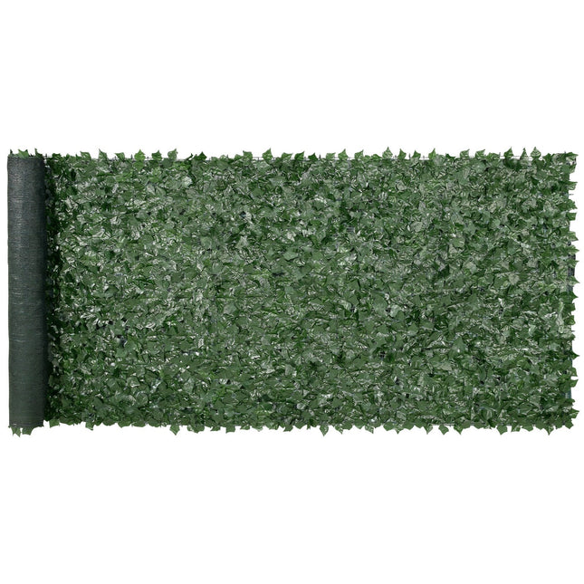 Ivy Privacy Fence, 59 x 158in Artificial Green Wall Screen, Greenery Ivy Fence w/ Mesh Cloth Backing and Strengthened Joint, Faux Hedges Vine Leaf Decoration for Outdoor Garden, Yard, Balcony - Petal & Stem