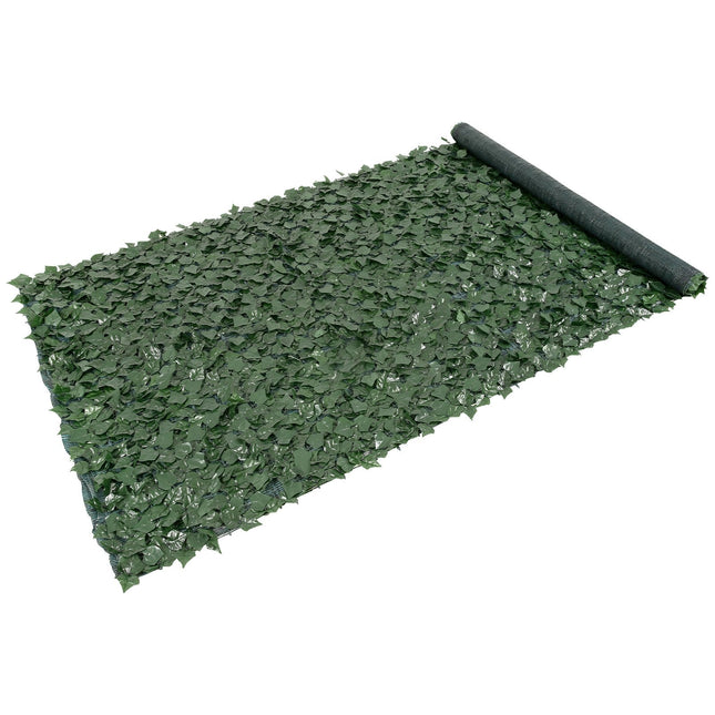 Ivy Privacy Fence, 59 x 158in Artificial Green Wall Screen, Greenery Ivy Fence w/ Mesh Cloth Backing and Strengthened Joint, Faux Hedges Vine Leaf Decoration for Outdoor Garden, Yard, Balcony - Petal & Stem